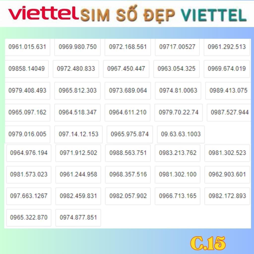 Sim Viettel Đầu 0977,0978,0979,0988,0989,0966.0968,Chọn Số Đẹp,Đăng Ký Chính Chủ Miễn Phí