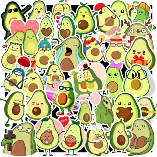 Combo 50 Sticker Trái Bơ Avocado chống nước sticker dán laptop, điện thoại, đàn guitar, mũ bảo hiểm, vali