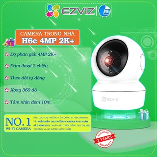 Camera wifi Ezviz H6c 2MP/4MP 2K+ chính hãng, đàm thoại 2 chiều, xoay 360