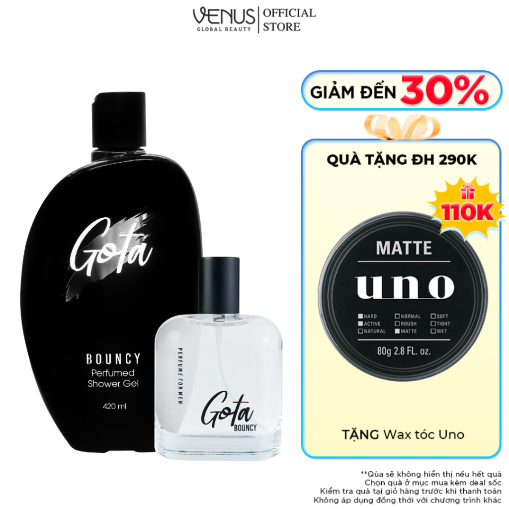 Bộ đôi Nước hoa và Sữa tắm nước hoa Nam Gota