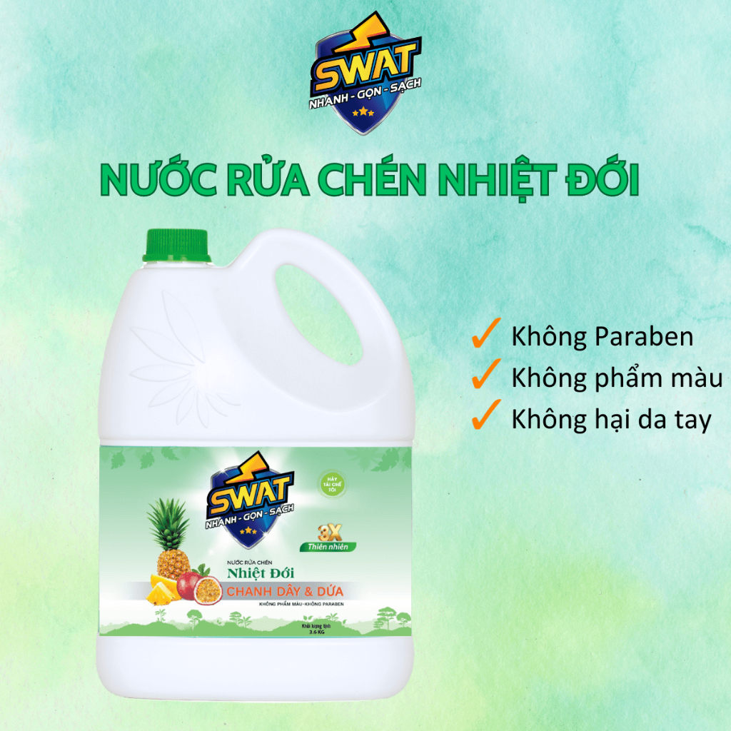 Nước Rửa Chén Nhiệt Đới Thiên Nhiên 3.6KG