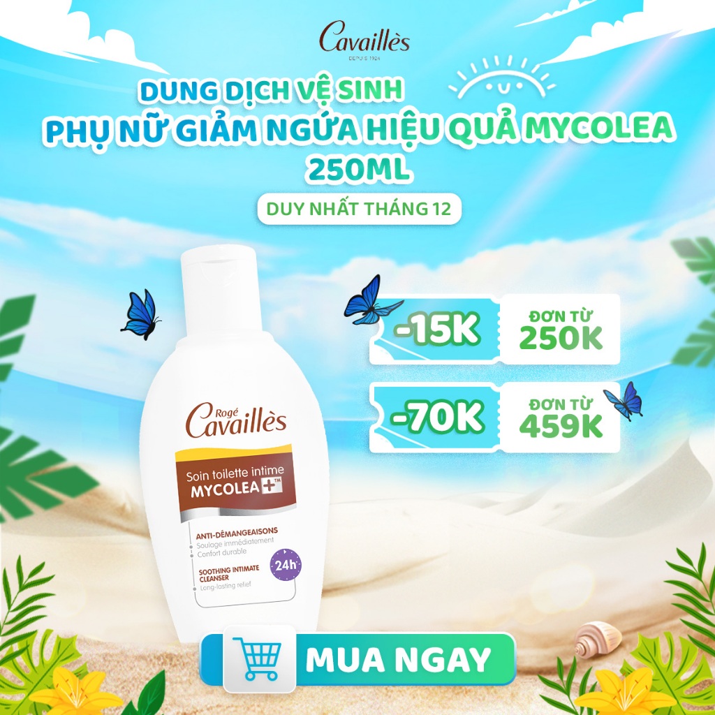 Dung Dịch Vệ Sinh Phụ Nữ Giảm Ngứa Mycolea Rogé Cavaillès 200ML