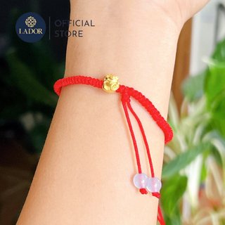 Vòng tay chỉ đỏ charm Mèo Thần Tài may mắn phụ kiện trang sức nữ Lador Jewelry