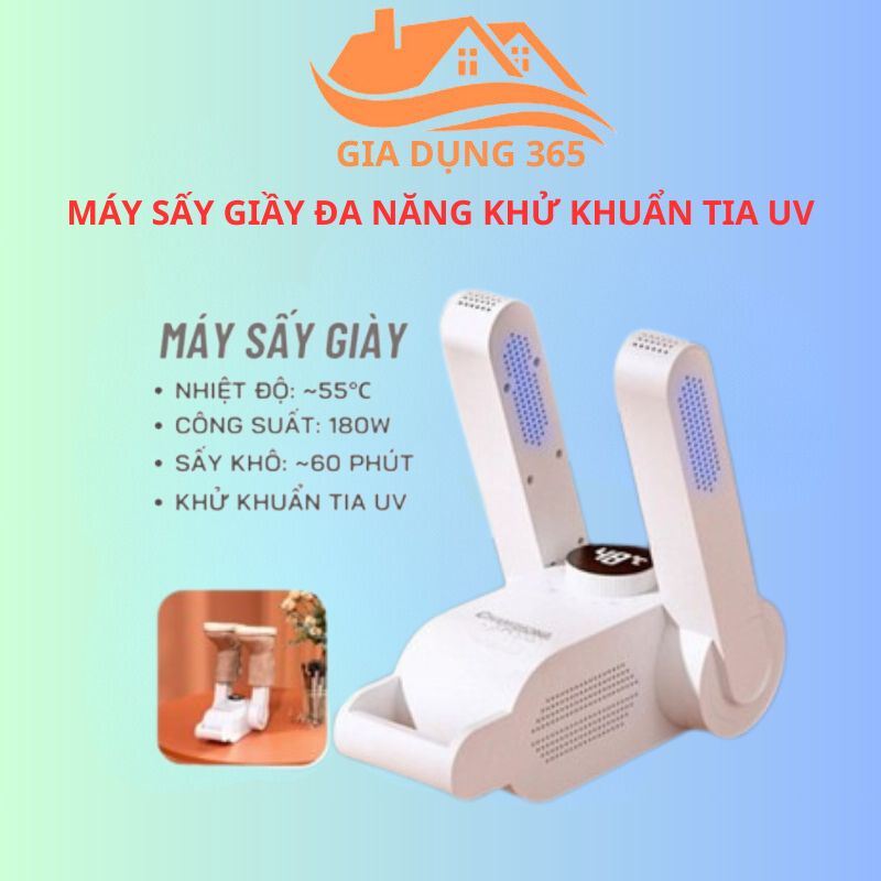 Máy Sấy Giày Đa Năng Khử Trùng, Khử Mùi Giày Tất, Găng Tay Bằng Tia Cực Tím Loại Cao Cấp