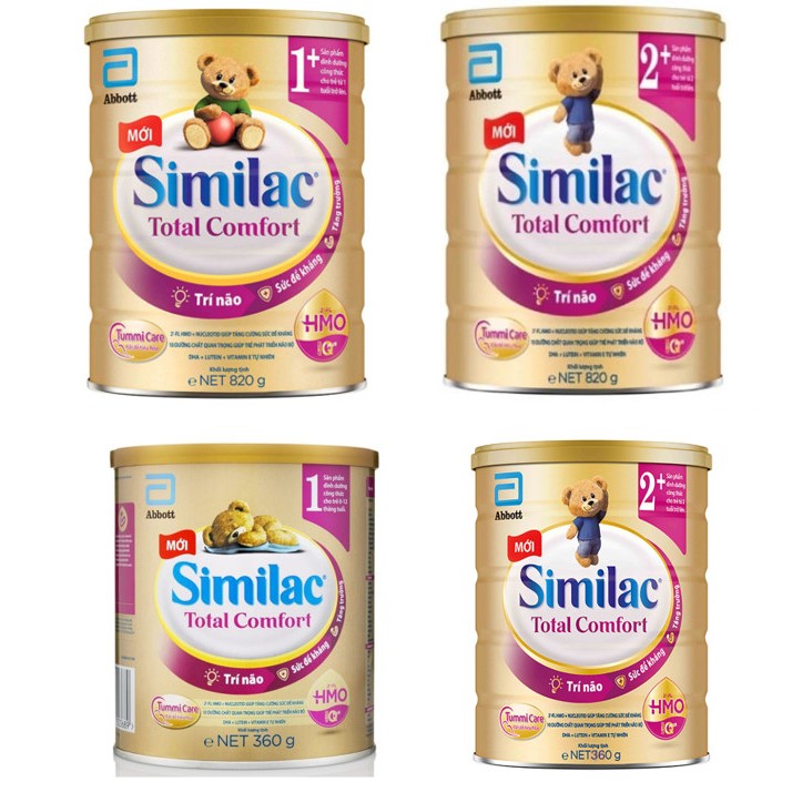 DATE 2024-Sữa bột Similac Total Comfort 1+, 2+ 360g và 820g