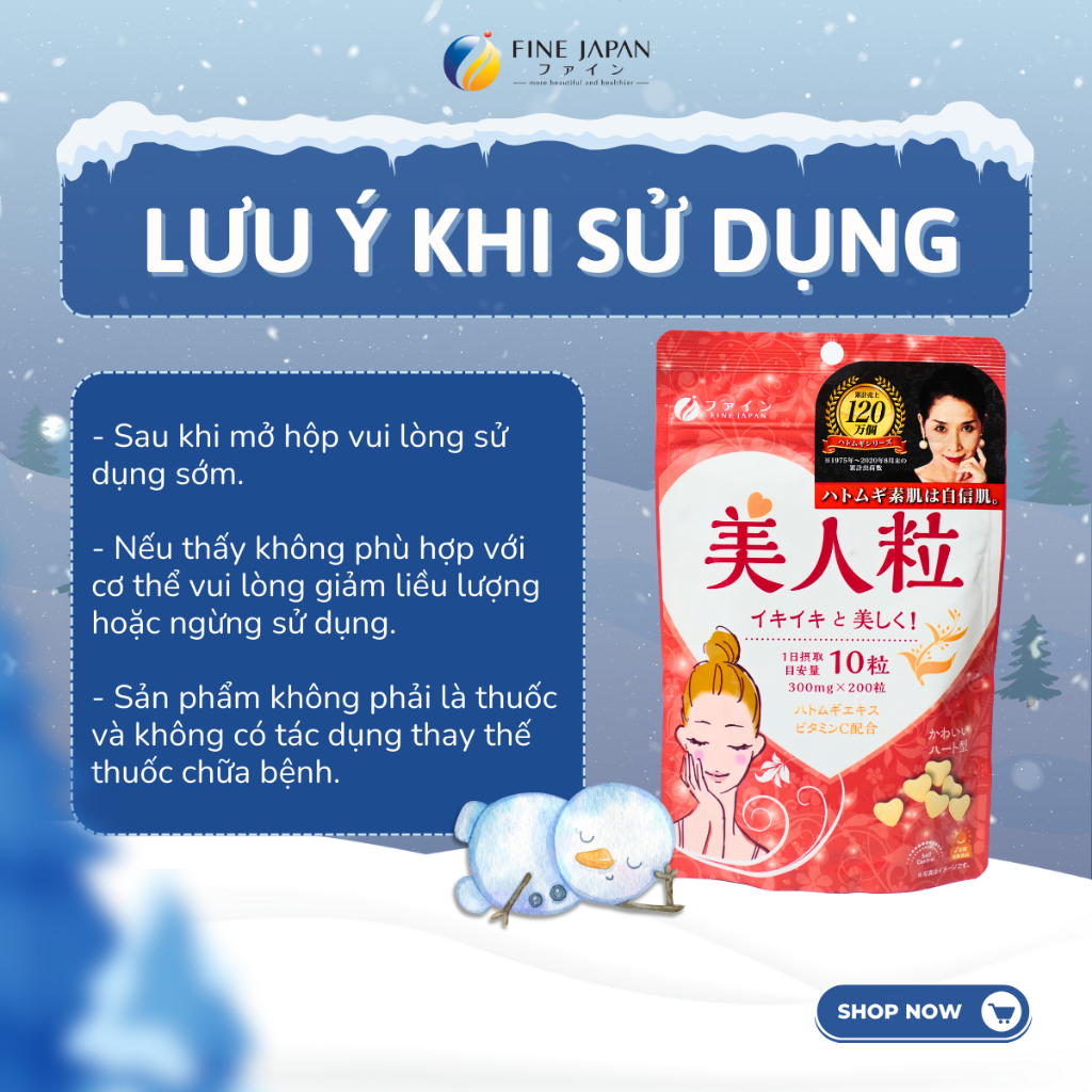 Viên Uống Mỹ Nhân Dưỡng Trắng Da Vitamin C & Tinh Chất Hạt Ý Dĩ Gói 200 Viên