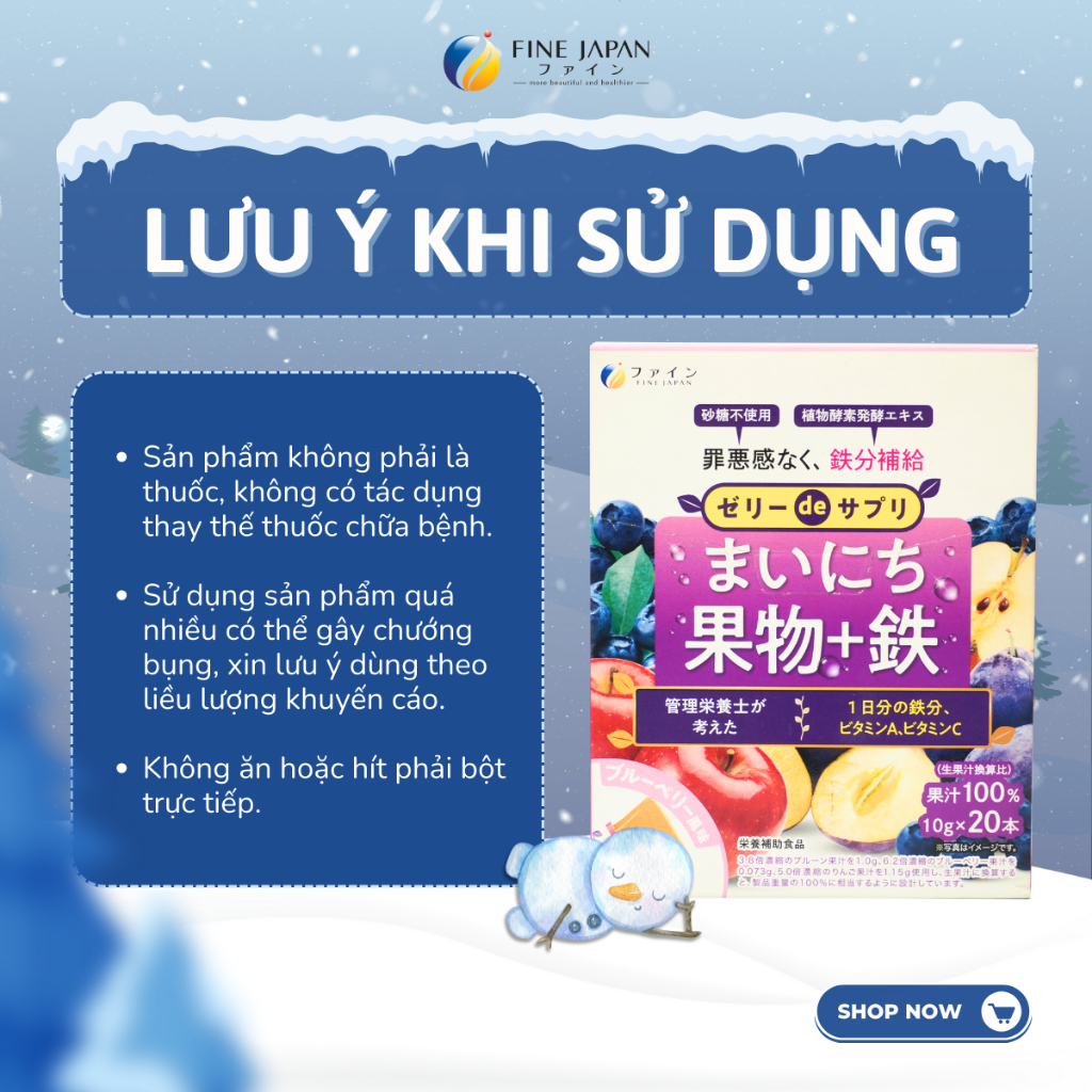 Thạch hoa quả bổ sung sắt, chất xơ, vitamin EVERYDAY FRUIT JELLY IRON Hộp 200g