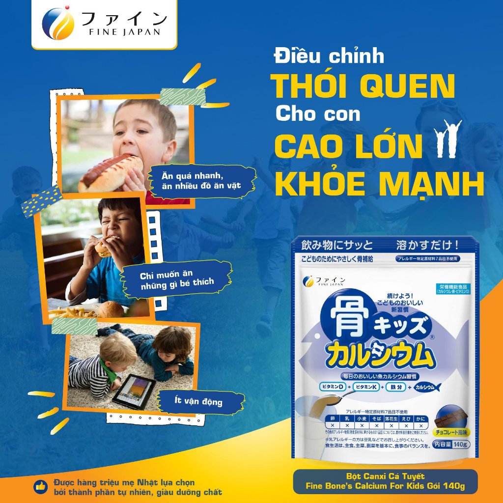Canxi Cá Tuyết - Fine Japan Bone's Calcium for Kids