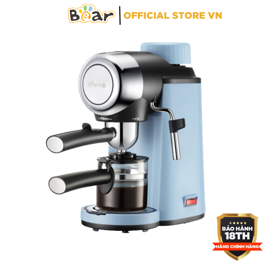 Máy pha cà phê Espresso tự động mini đa năng 2.4L BEAR CF-B20V1 (KFJ-A02N1), 800W, kích thước nhỏ gọn, pha trà, BH 18T