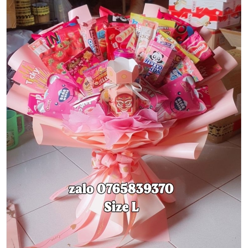 Bó hoa bánh kẹo, quà sinh nhật cho nữ ,cho nam, quà trung thu