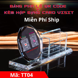 Bảng mã qr mèo thần tài, ông thần tài, bằng Pha Lê cao cấp.