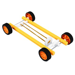 Đồ chơi stem  S09 Bộ Lắp Ghép Xe Đua Chạy Cót bằng gỗ và dây chun, sáng tạo cho bé