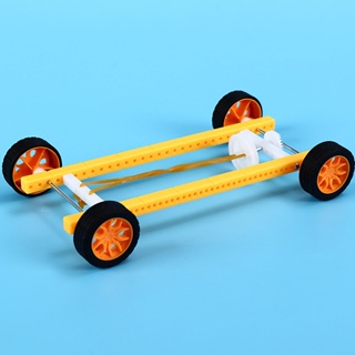 Đồ chơi stem  S09 Bộ Lắp Ghép Xe Đua Chạy Cót bằng gỗ và dây chun, sáng tạo cho bé