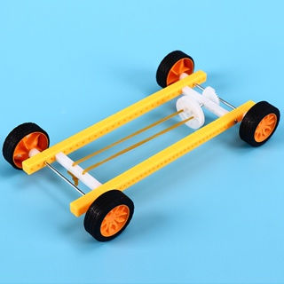 Đồ chơi stem  S09 Bộ Lắp Ghép Xe Đua Chạy Cót bằng gỗ và dây chun, sáng tạo cho bé