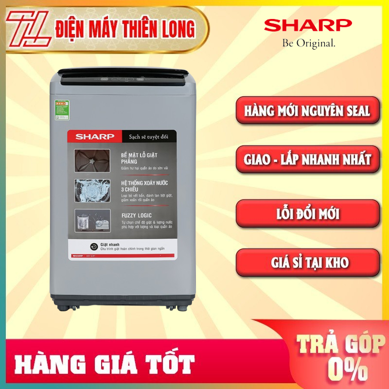 ES-Y75HV-S - Máy Giặt Sharp 7.5Kg ES-Y75HV-S - Tự khởi động lại khi có điện - GIAO MIỄN PHÍ HCM