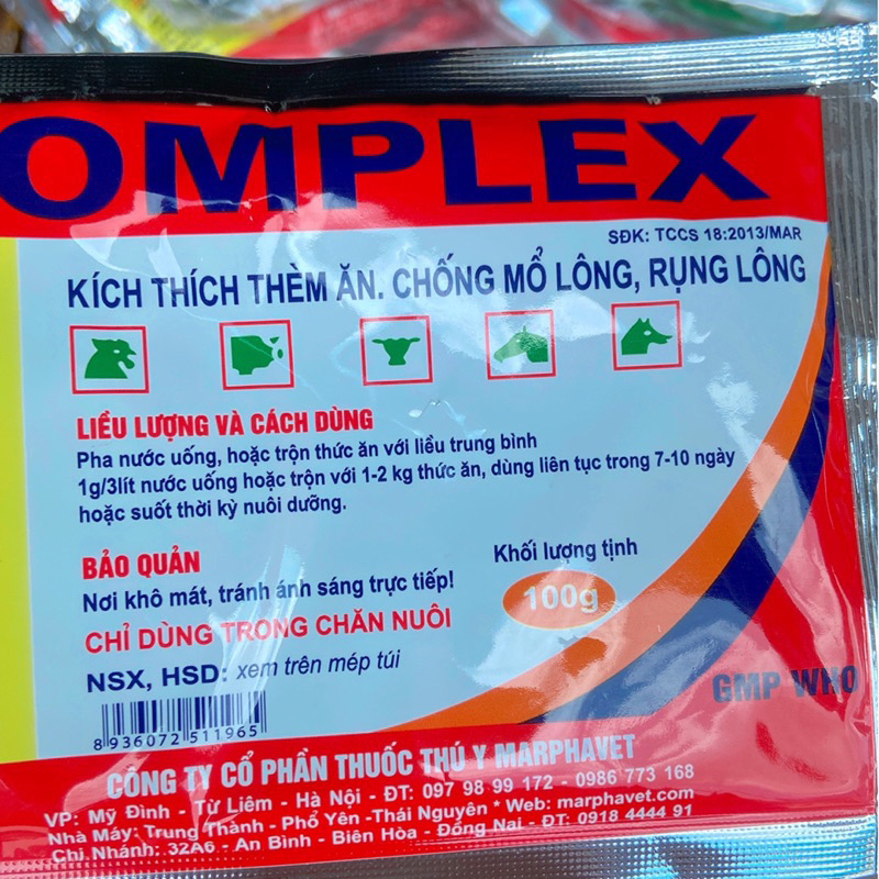 Bcomplex kích thích ăn nhiều, ngủ nhiều gói 100gram