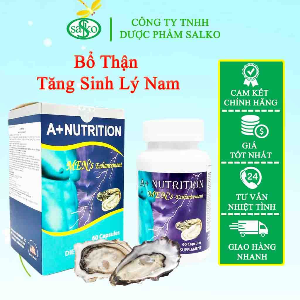 Hàu Biển A+NUTRITION MEN’S ENHANCEMENT, viên uống tăng cường sinh lý nam, tinh chất từ hàu biển. Hộp 60v chính hãng Mỹ