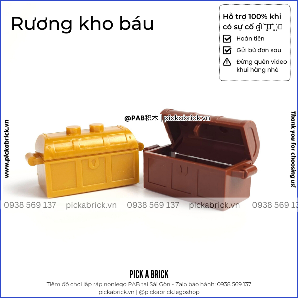 Rương kho báu, hòm kim cương, vàng bạc - Đồ chơi lắp ráp mô hình phụ kiện Minifigures phụ kiện MOC