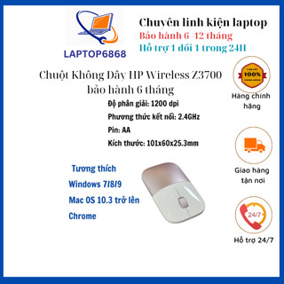 Chuột không dây hp wireless z3700, chuột máy tính hp có dây cho dân văn phòng, sinh viên bảo hành 6 tháng- chuột hp