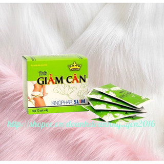 TRÀ GIẢM CÂN  Kingphar  SLIM  -Hộp 15 gói -Hỗ trợ tăng cường chuyển hóa chất béo, hỗ trợ giảm béo.