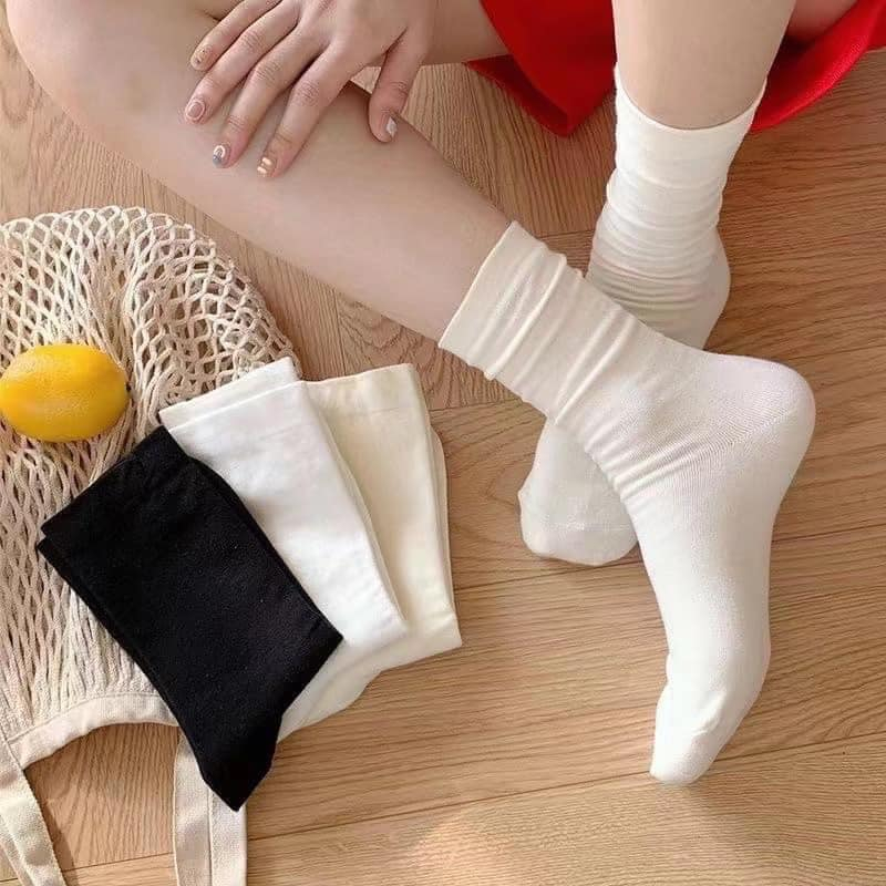 Sét 10 đôi tất cổ cao nam nữ vintage hàn quốc siêu đẹp