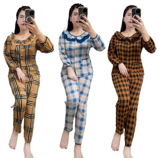 Set đồ bộ thiết kế nữ quần dài từ 45-65kg, đồ bộ nữ mặc nhà vải mango mịn mát