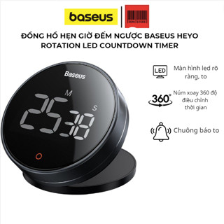 Đồng hồ hẹn giờ đếm ngược giúp tập trung học tập, làm việc, nấu ăn Baseus Heyo Rotation LED Countdown Timer