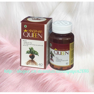 Kingphar QUEEN  Hộp 40 viên  - Cân bằng nội tiết tố nữ, giảm bốc hoả, đẹp da, tăng cường sinh lý nữ