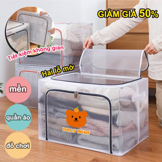 Túi Đựng Quần Áo hộp nhựa trong suốt pvc chống bụi có thể gấp gọn Hộp đựng đồ lót đồ ngủ tuyệt rất tiện lợi