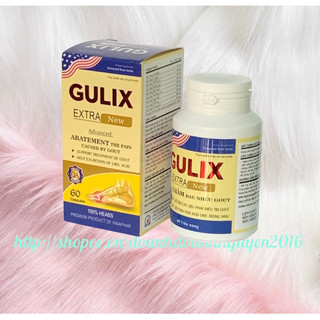 Viên Gout  GULIX Extra new Vinaphar Hộp 60 Viên - Tăng cường chuyển hóa, lợi tiểu, giúp đào thải acid uric trong máu