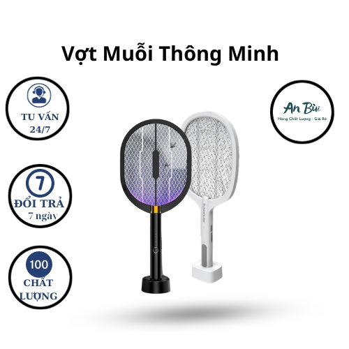 Vợt Bắt Muỗi Thông Minh Kiêm Đèn Bắt Muỗi Tự Động 2 Trong 1 Bảo Hành 12 Tháng GVQ Store