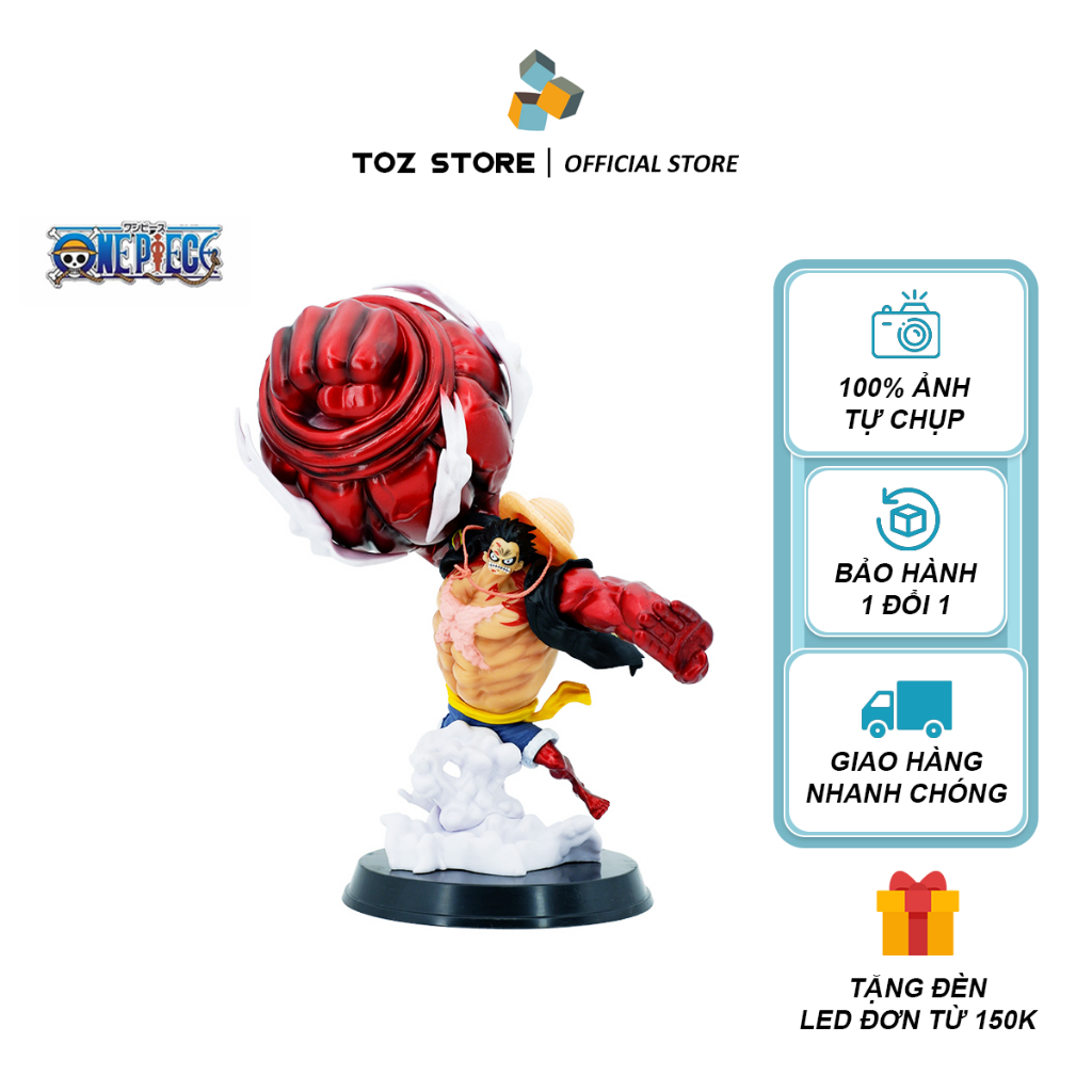 Mô hình, Figure One Piece Monkey D. Luffy gear 4 trạng thái chiến đấu cao 30cm siêu đẹp - Fullbox Toz Store