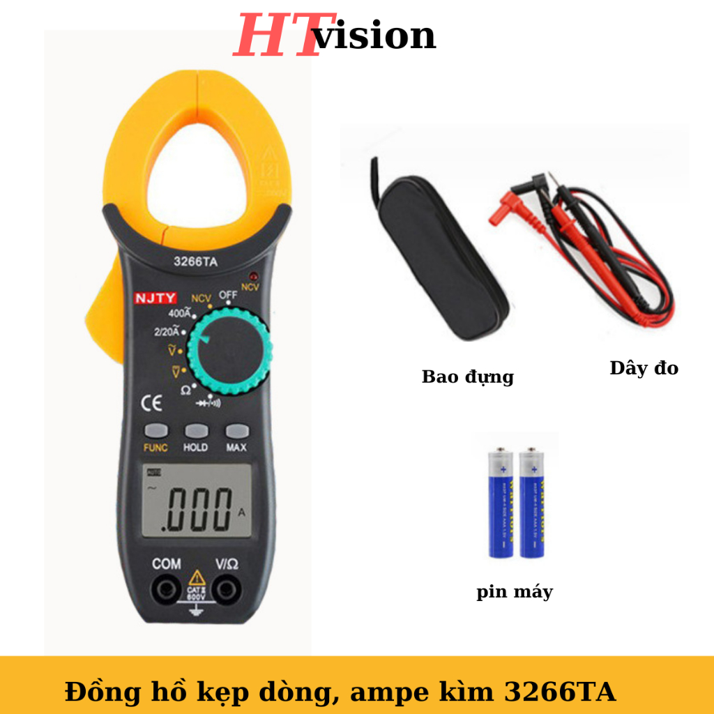 Ampe kìm Đồng hồ kẹp dòng vạn năng NJTY 3266TA