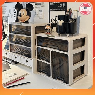 Hộp đựng đồ để bàn 5 tầng đa năng ngăn chứa rộng rãi có ngăn kéo chất liệu nhựa mica trong suốt - tủ decor bàn học