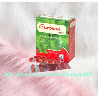 Viên Ho Dầu EUROSAN  FORT (Viên màu đỏ ) -Hộp 100 viên- Giảm Ho, Giảm Đau Rát Họng, Thông Thoáng Mũi  Họng