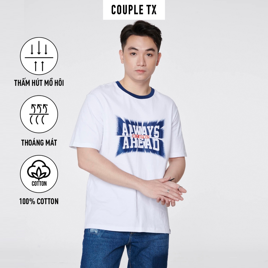 Áo thun nam nữ Couple TX Typo Always Ahead In Tram Motion Relax Fit TS 320