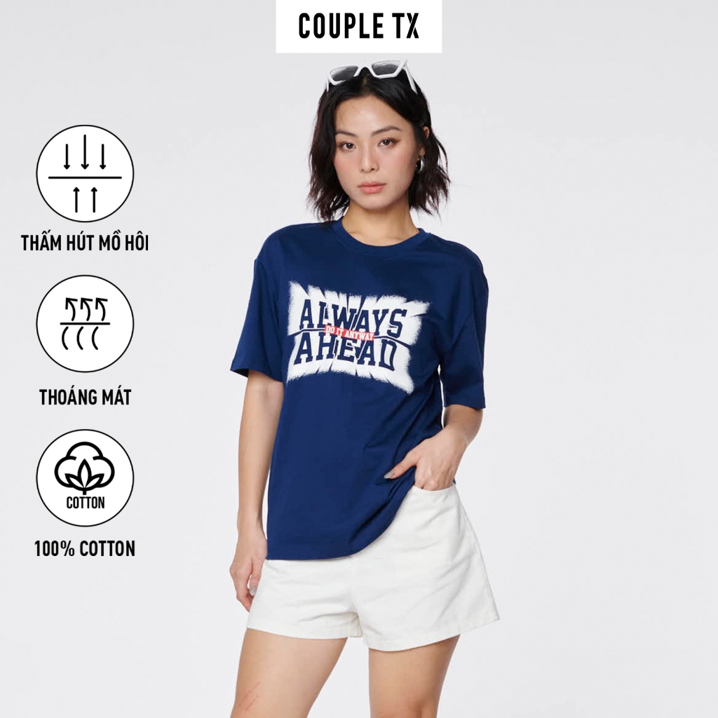 Áo thun nam nữ Couple TX Typo Always Ahead In Tram Motion Relax Fit TS 320