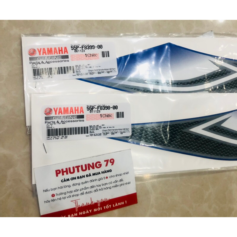 Tem exciter 135 xanh gb 2011 chính hãng YAMAHA