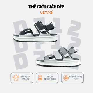 Giày sandal Nam Nữ D712 Sandal Quai Ngang Đế Cao Tẩy cao su chống trơn trượt dép quai hậu Letas