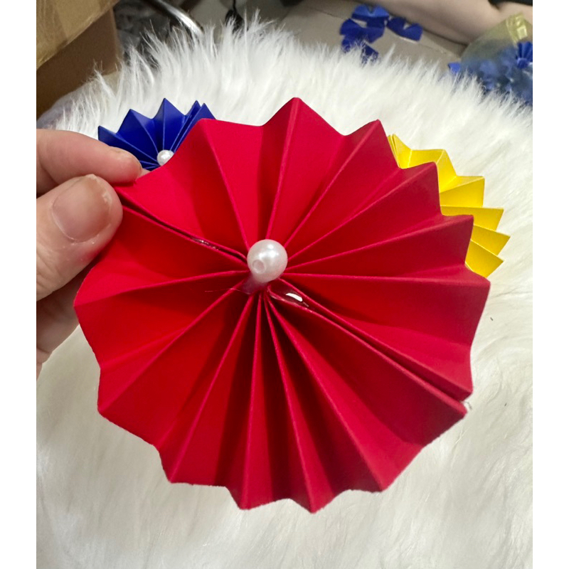 Quạt giấy làm oản,làm tháp bánh, trang trí, decor siêu đẹp