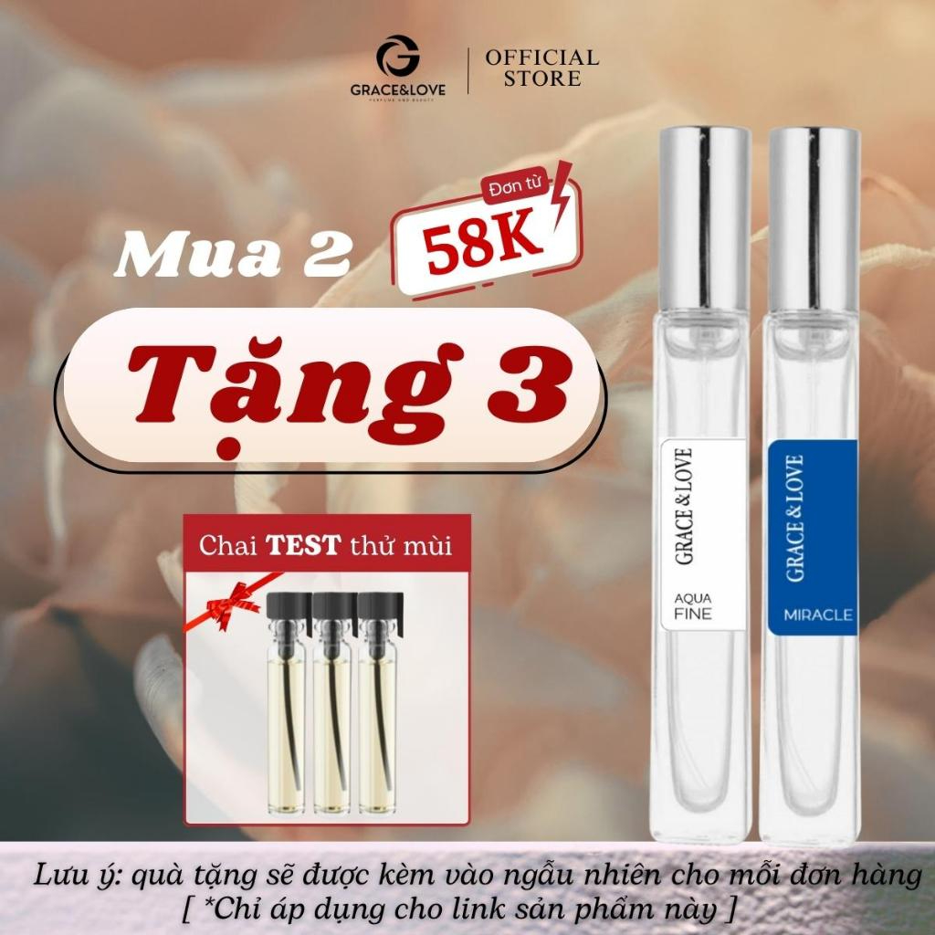 Nước hoa nam thơm lâu chính hãng Grace And Love tinh dầu nước hoa nam dầu thơm nam nữ lưu hương 24h sử dụng cho body