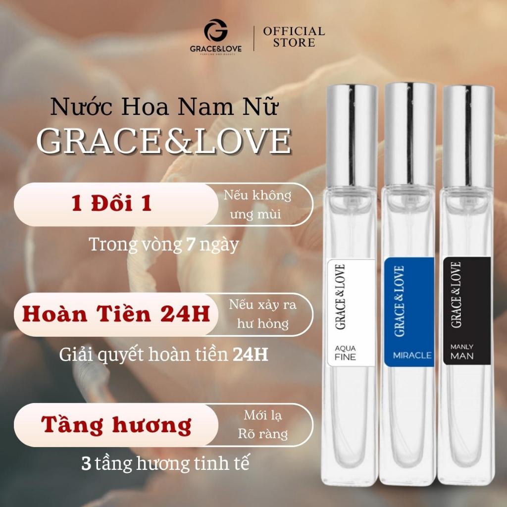 Nước hoa nam thơm lâu chính hãng Grace And Love tinh dầu nước hoa nam dầu thơm nam nữ lưu hương 24h sử dụng cho body