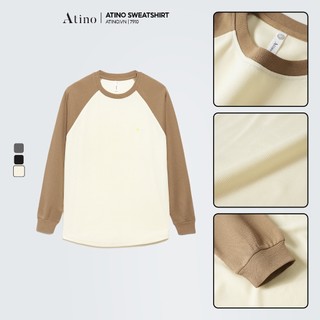 Áo Nỉ Thun Dài Tay Nam Trơn ATINO Chất Thun Nỉ Ấm Áp Trẻ Trung Form Fitted AN3.7910