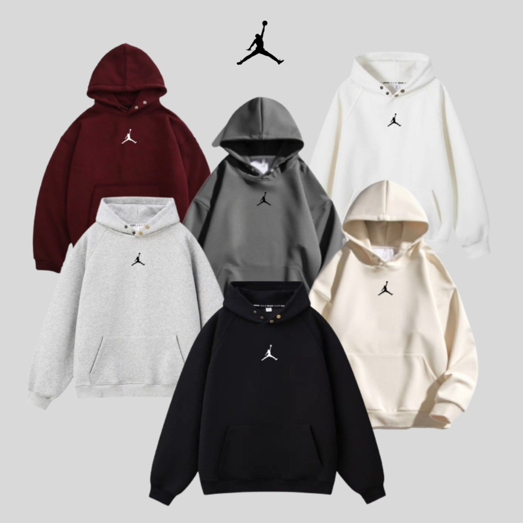 Áo hoodie Jordan chính hãng chất nỉ bông dày dặn chuẩn form nam nữ unisex cao cấp Jordan form rộng oversize Shop QV