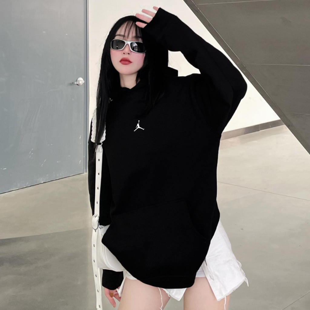 Áo hoodie Jordan chính hãng chất nỉ bông dày dặn chuẩn form nam nữ unisex cao cấp Jordan form rộng oversize Shop QV
