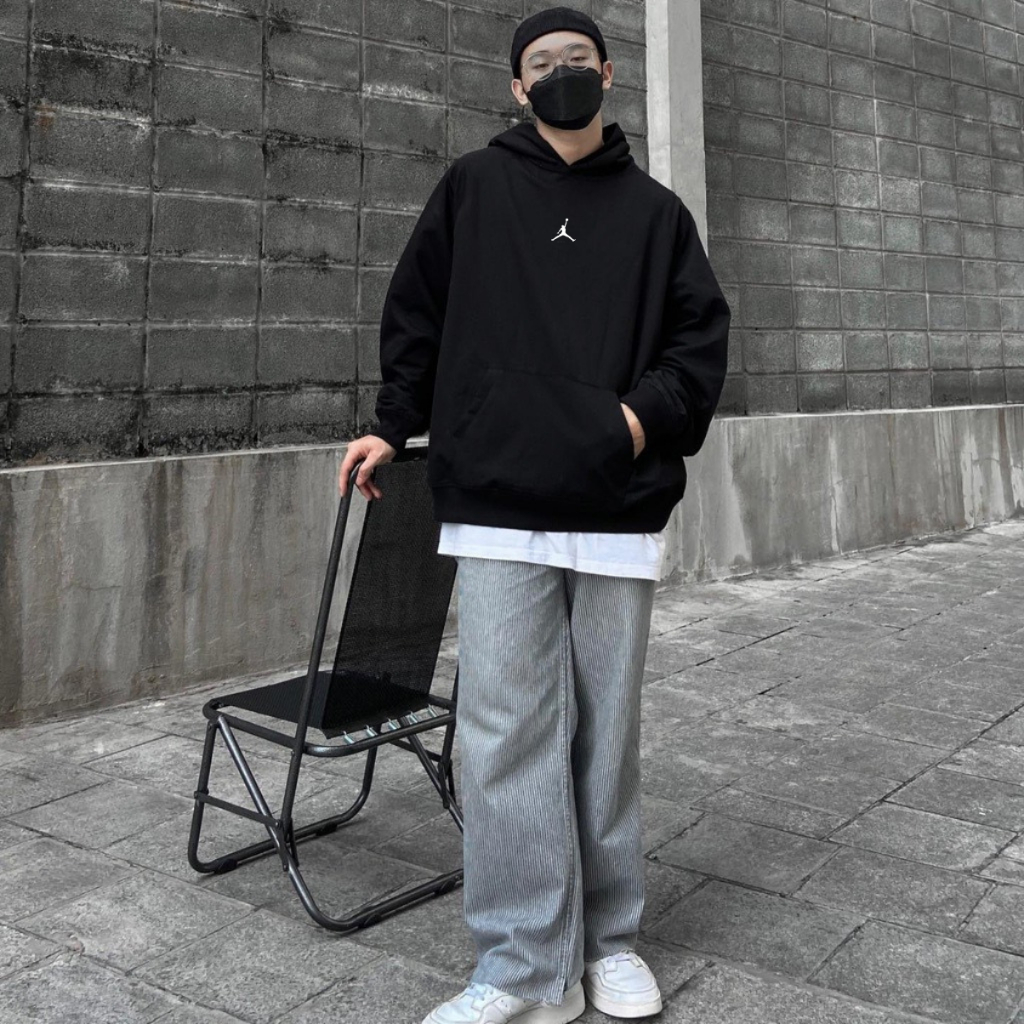 Áo hoodie Jordan chính hãng chất nỉ bông dày dặn chuẩn form nam nữ unisex cao cấp Jordan form rộng oversize Shop QV
