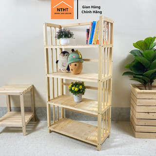 Kệ sách đa năng 4 tầng gỗ thông hàng xuất khẩu KT D60 x C120 x R28