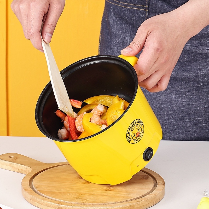 Nồi Điện mini Vịt Vàng đa năng 2 tầng nấu cơm lẩu cháo chiên xào dung tích 1,8L- Nồi lẩu mini