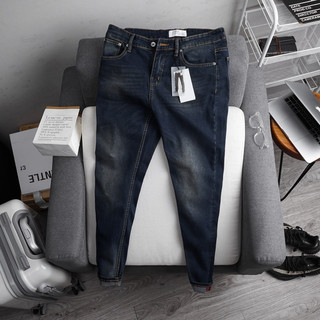 Quần jean dài nam slimfit co giãn xuất khẩu cao cấp xanh đậm