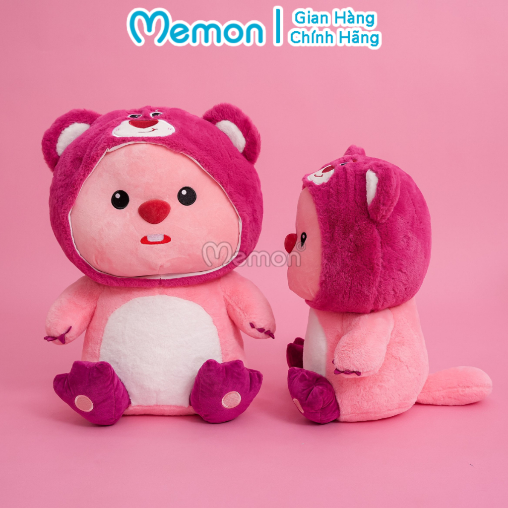 Gấu Bông Hải Ly Loopy Cosplay Lotso Mềm Mịn Đáng Yêu Cao Cấp Memon